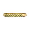 Peridot Round Half Eternity Ring - Sterling Silver Gold Vermeil