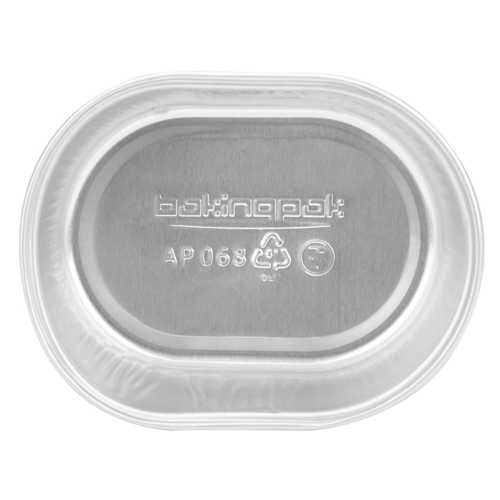 10Pcs Disposable Oval‑Shaped Aluminum Foil Cake Baking Cup Mold with Lid Kitchen Accessory(Gold )