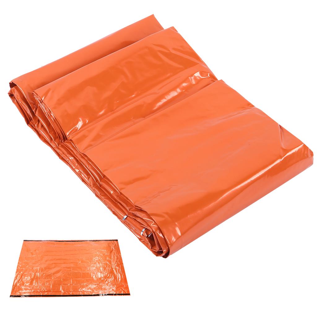 Outdoor Camping Tragbares Notzelt Schlafsack Warmhalten Wasserdicht Orange