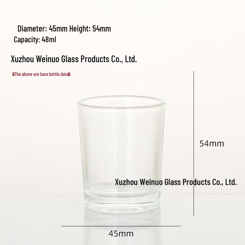 Large Transparent Glass Aromatherapy Soy Candle Holder and Candlestick