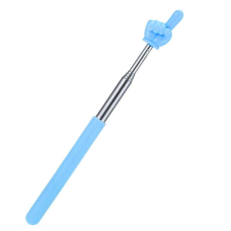 School Office Supplies Steel Teaching Pointer Telescopic Rod Finger Design Teaching Stick Finger Reading Sticks Tools
