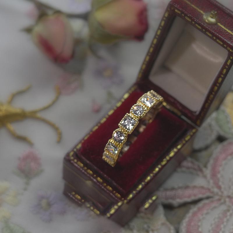 

Женское позолоченное кольцо на указательный палец из стерлингового серебра s925 - Нишевый дизайн, модная бижутерия US Size 7