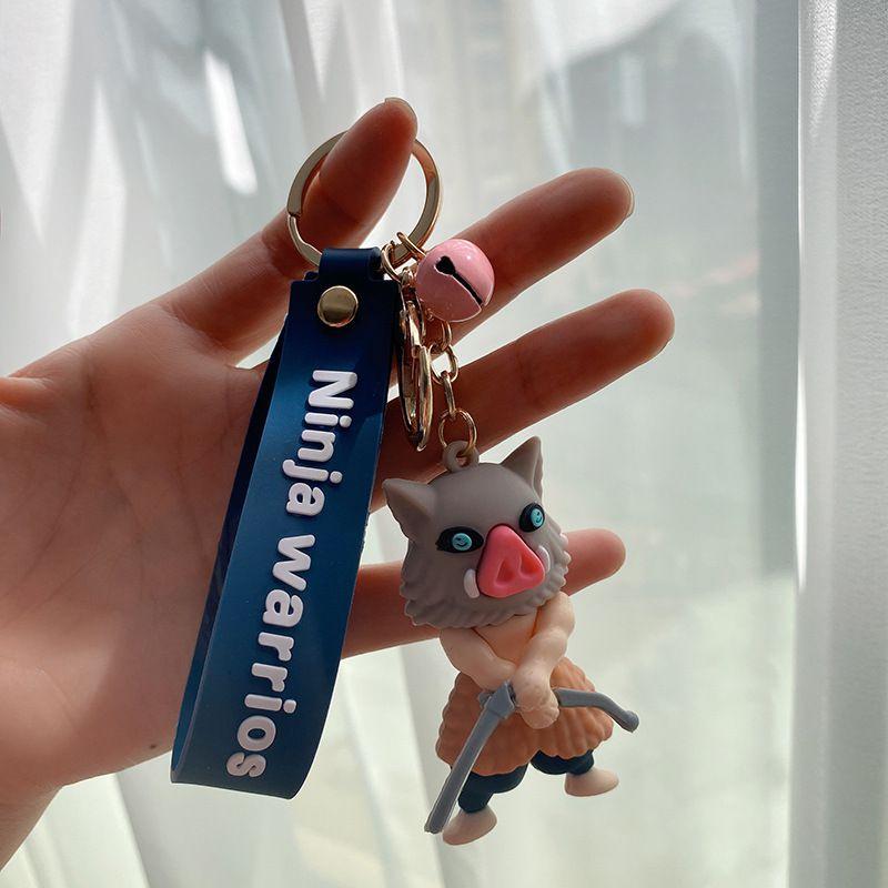 Japan Anime Demon Slayer Keychain With Figure Pendant Key Ring Party Gifts