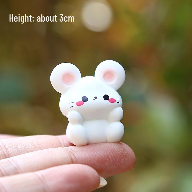 Twelve Zodiac Mini Resin Animal Figurines: Cute Cartoon Style