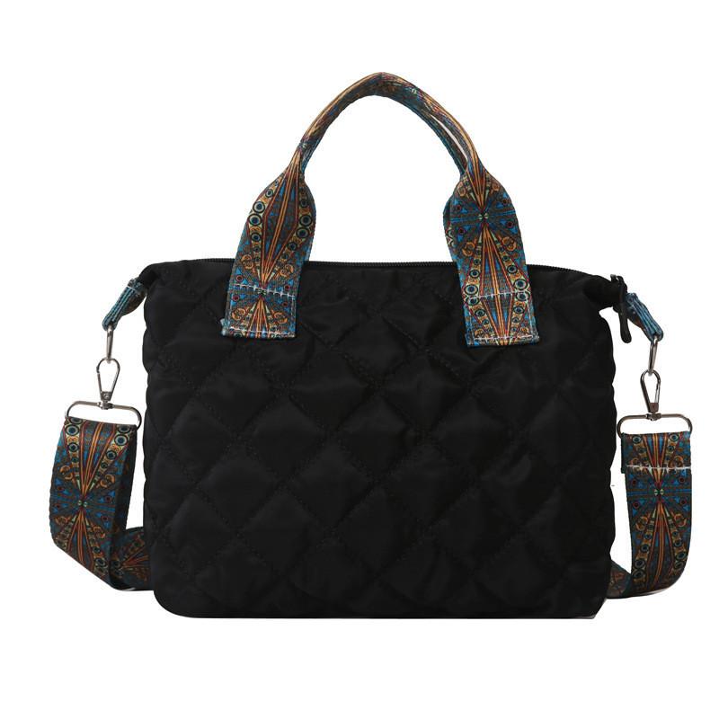 Stylish Winter Embroidered Crossbody Shoulder Bag For Women 2023 Trendy Quilted Handbag