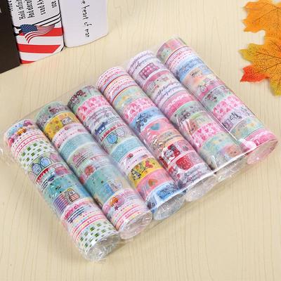 Korean Style Colorful Cartoon Tape & Cute Sticker Set for Kids' DIY and Office