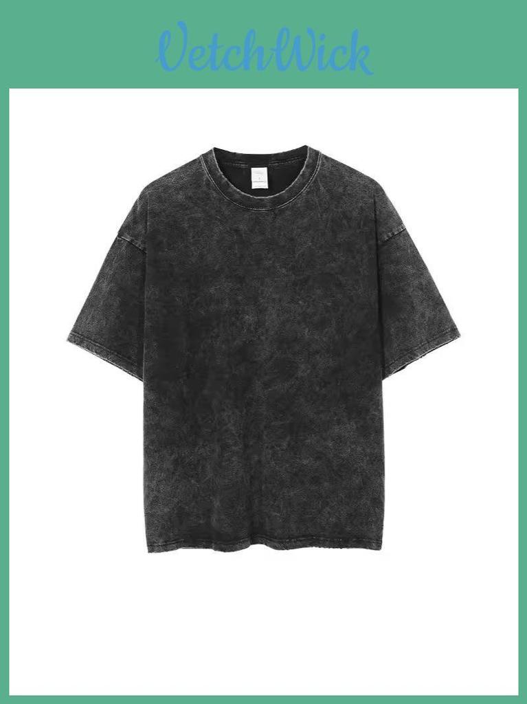 Vintage Cotton Wax Batik T Shirt For Men Women Casual Daily Wear