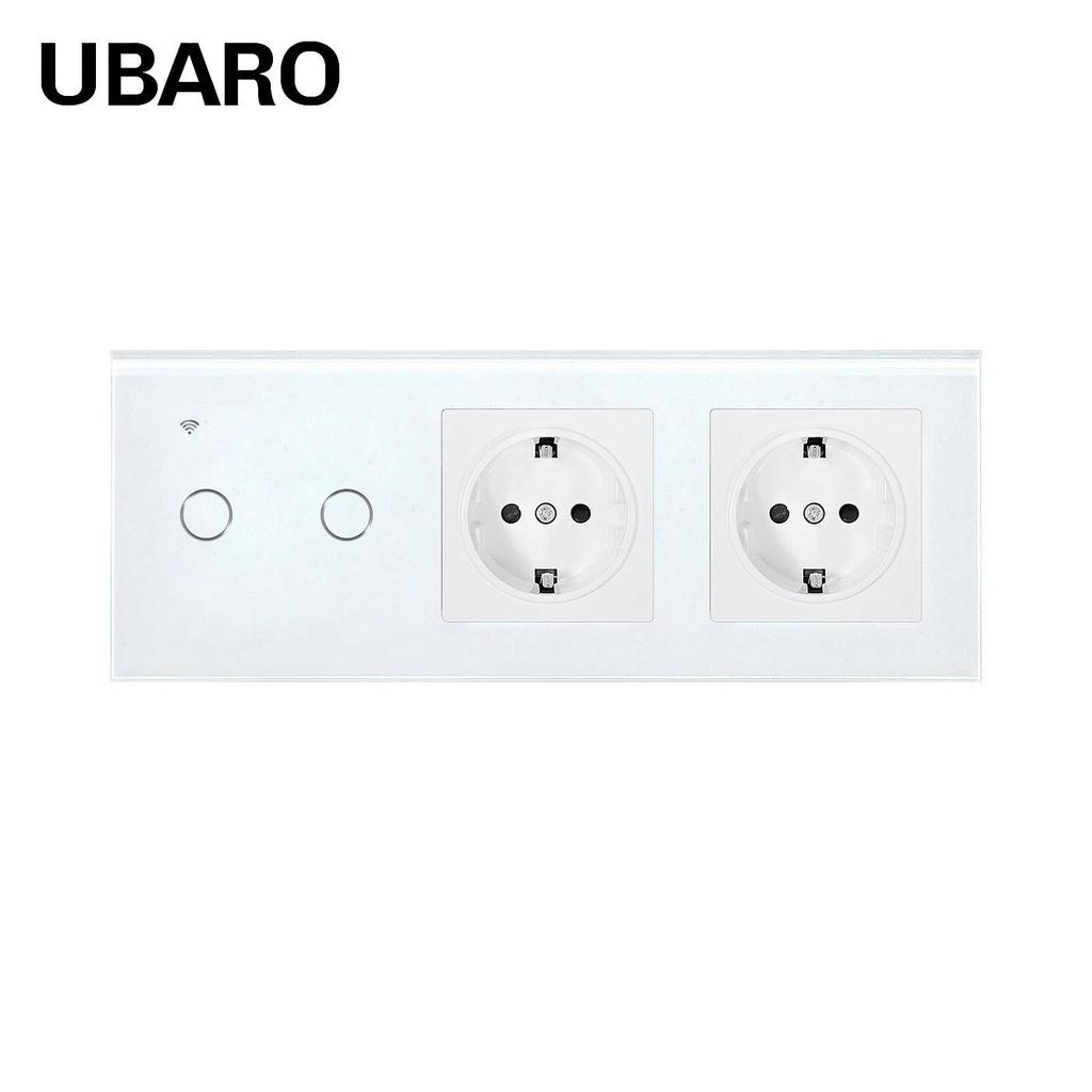European Standard Type 228 Smart Switch Socket with Tempered Glass Panel, Alexa Voice Control, and Doodle App Compatibility