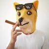 Mentale Verschmutzung Doge Maske: Dämonische Akita Inu Party Kopfbedeckung