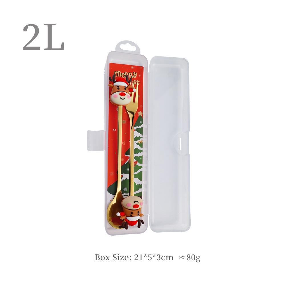 Cross-border Christmas Santa Claus Spoon Set – Cute Cartoon Coffee & Dessert Spoons, Perfect Christmas Gift.