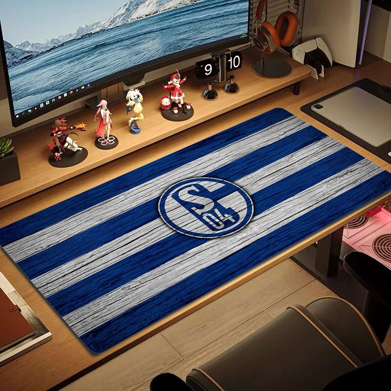 FC Schalke 04 Large Size Mouse Pad Large Gaming Table Cushion Non-slip Laptop Tablet Big Mousepad XXL Mat Mini PC Playmat With Lock edge