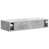 Wall Mounted Side Table Concrete Grey 87.5 x 34.5 x 17 cm