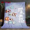 Toon Marty Cartoon Character 2D Flat Pattern Flannel Blanket High Quality All Seasons Warmth and Comfort Perfect for Christmas Gifts.