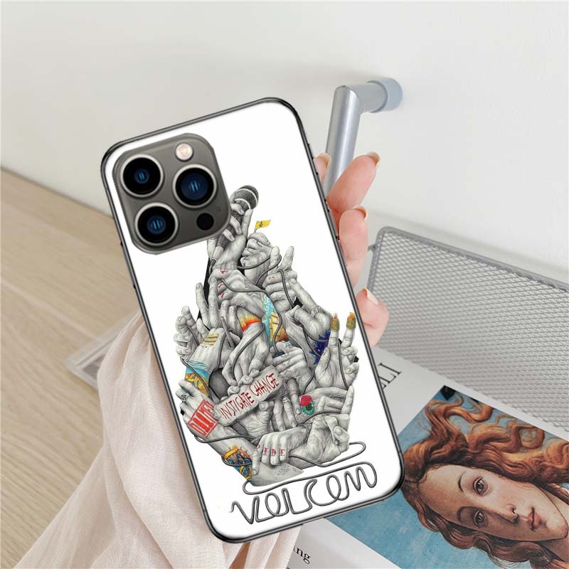 

Volcom Logo Phone Case For Iphone 16 15+ Pro Max 17 Air 14 Plus 16E 13 Pro 12 Mini 11 Clear Cover Silicone Cute Shell Soft iPhone 14 Pro Max
