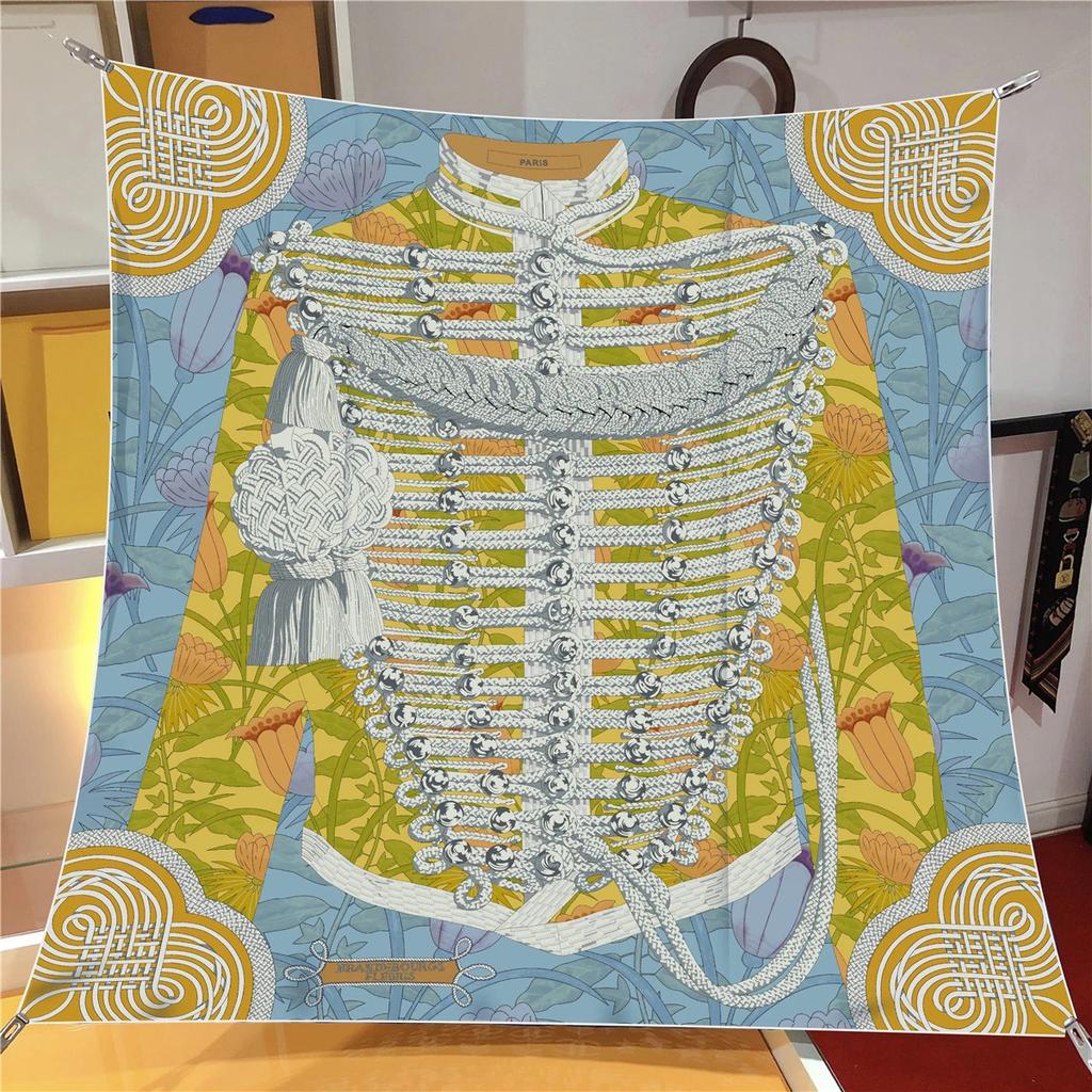 Silk Scarves Colour Horse  Silk Scarf Women Shawls Luxury Design Hijab Scarf Fashion Square Scarves Neckerchief