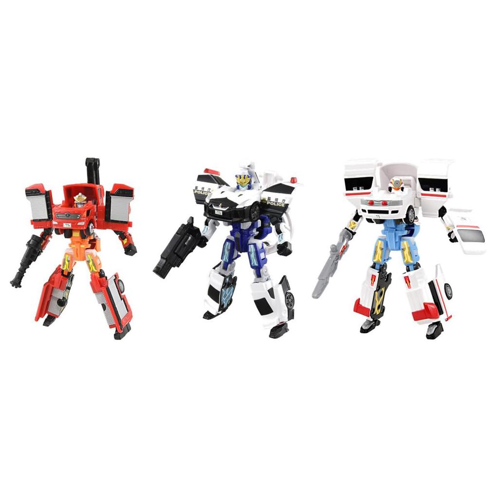 TAKARA TOMY Tomica Job Labor TJBDX Let's Start Job Labor Police, Fire, and Ambulance DX Set Miniature Car Toy for Ages 3 and Up