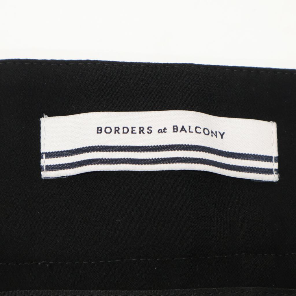 BORDERS at BALCONY BD2111-3G-03 Black Waist Cross Border Tapered Pants Bottoms 36 blackUsed