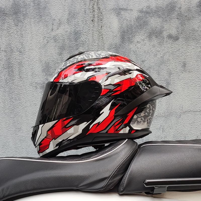 ORZ Electric Motorcycle Yohe Men's and Women's Four Seasons Summer Personality Locomotive Big Tail Helmet