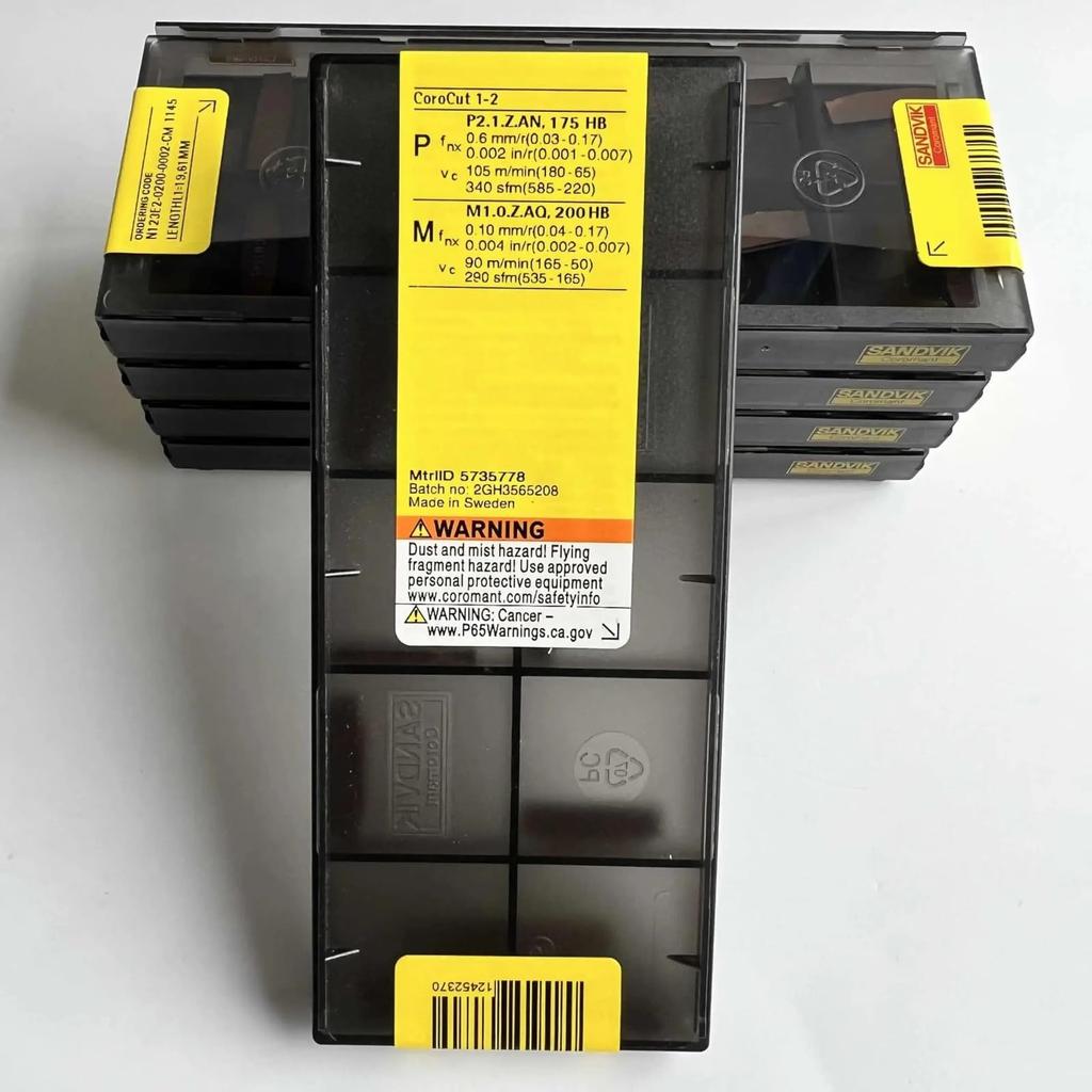 Original Sandvik / N123E2-0200-0002-CM 1145 / CNC Lathe Carbide Blade 10 PCS