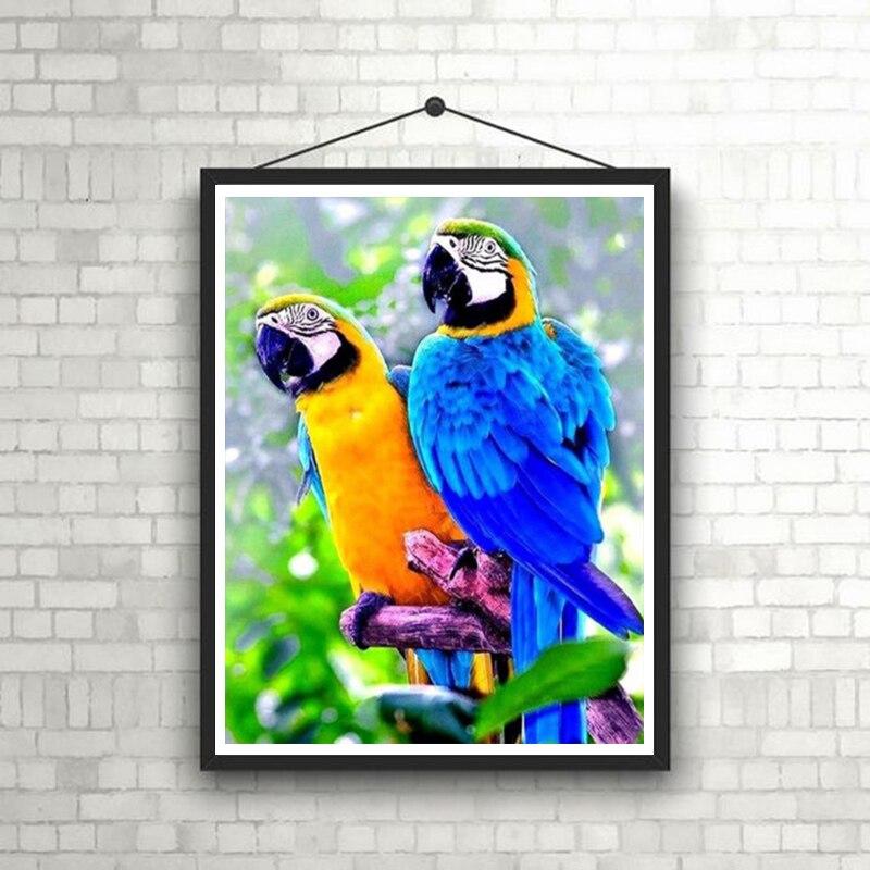 Bird DIY 5D Diamond Painting Full Round Resin Rhinestone Mosaic Animal Flower Diamond Embroidery Cross Stitch Kits Home Decor