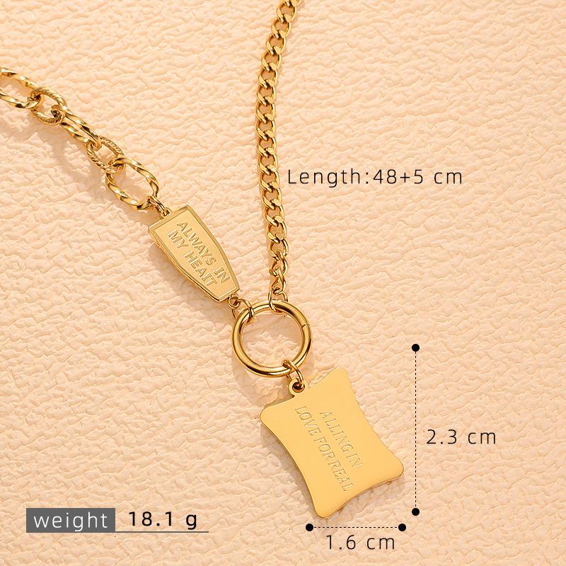 Cross-border Euro-American Fashion Trend Hip-Hop Sweater Chain: Niche Design Street Dance Couple Necklace