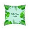 New Nap Pillow Green Leaves Sofa Plush Pillow Case Home Summer Cushion