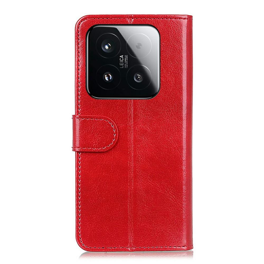 For Xiaomi 15T Case Crazy Horse Texture PU Leather Phone Stand Cover