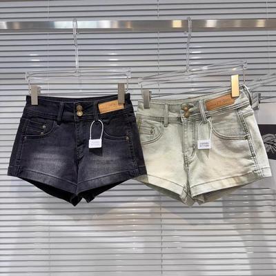 Amerikaanse Retro Hete Meisjes Slimme A-lijn Denim Shorts - Zomer 2025 Dames Wijde Pijp Super Shorts