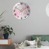 CC127-142 Luxurious Round Marble Wall Clock, 3D Creative Acrylic Design for Home Decor