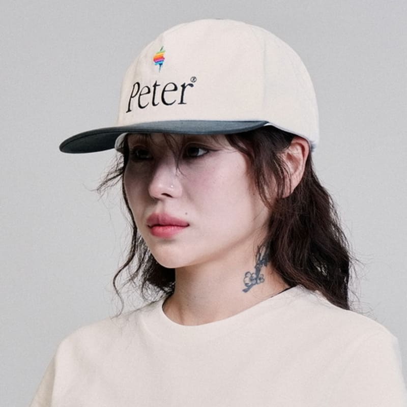 

MY NAME IS PETER 5-PANEL PAPPLE cap - white & CHARCOAL OS
