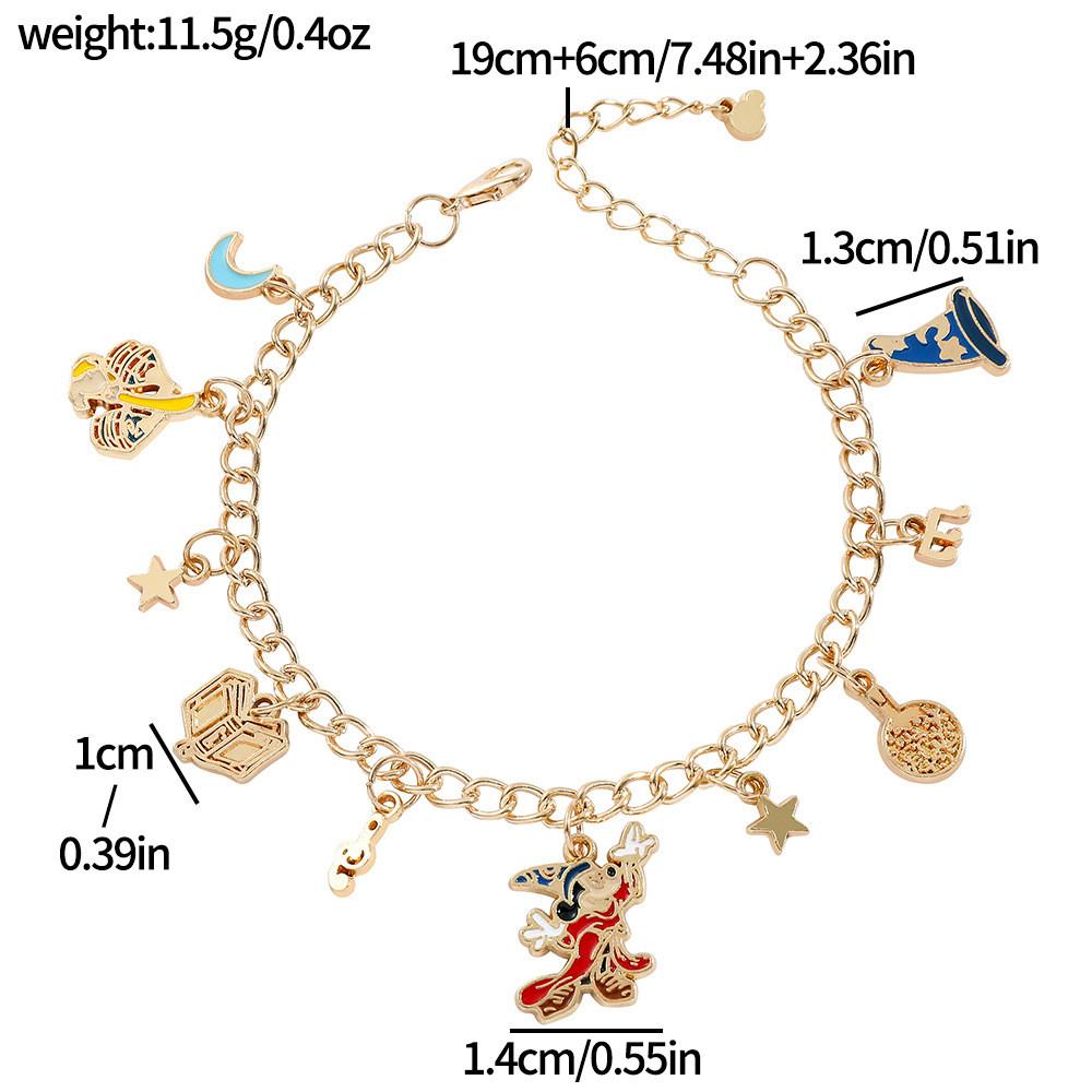 

Mickey Mouse Cartoon Jewelry Bracelet With Alloy Pendant For Gift Celebrations