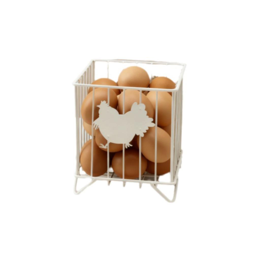 Openwork Egg Gathering Basket Sturdy Candy Storage Basket Food Storage Box  Refrigerator Storage белый