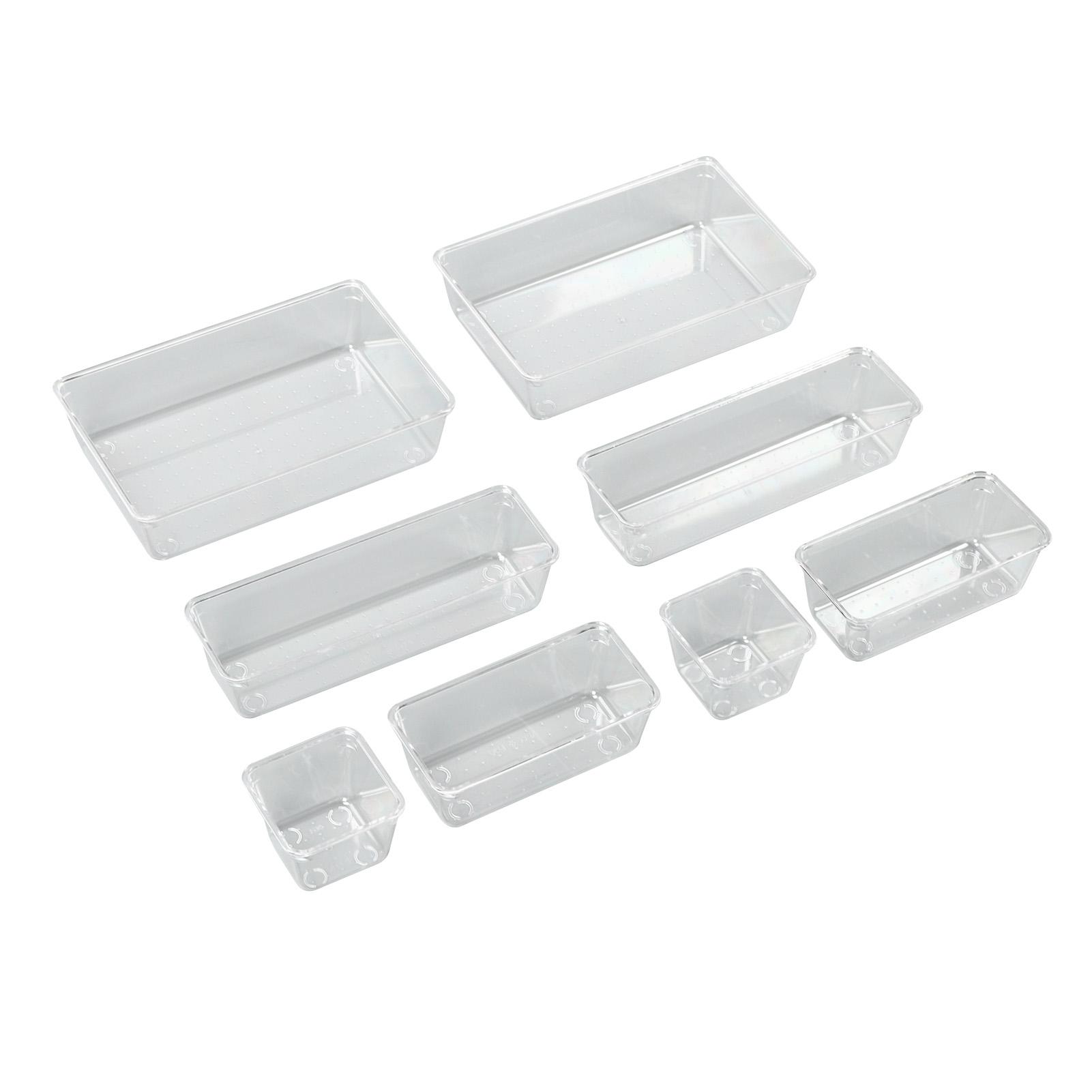 Прозрачный пластиковый ящик для хранения PS 8 шт Многоярусное хранение Штабелируемый прозрачный органайзер для ювелирных изделий рукоделия рыболовных принадлежностей инструментов 1290₽