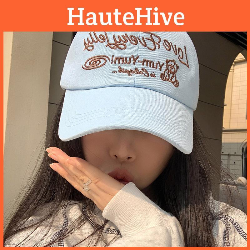 Blue Embroidered Modern Soft Baseball Cap For Women Flattering Suitable Design