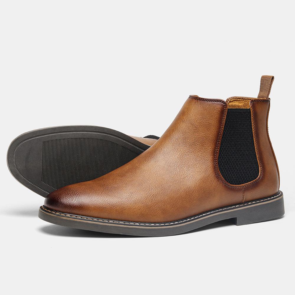 Retro Comfortable Men's Chelsea Boots Fashion  Brand Men Boots