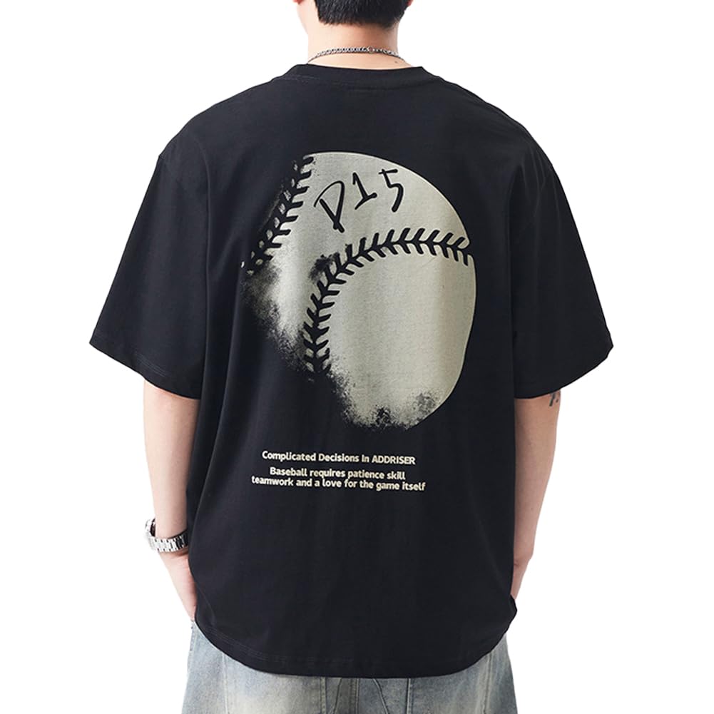 

Fosroe Short Sleeve Summer Stylish Baseball Cut and Cool Short Sleeve Plus T-Shirt, 100% Cotton, Clothing, Print, T-Shirt, Sewn, Clothing, Elegant,