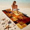 1Pc Abstract Squares Beach Towel, Quick Dry, Multi-Use for Beach Pool Gym Yoga Home Travel, Christmas, Halloween, Xmas Gift M92833