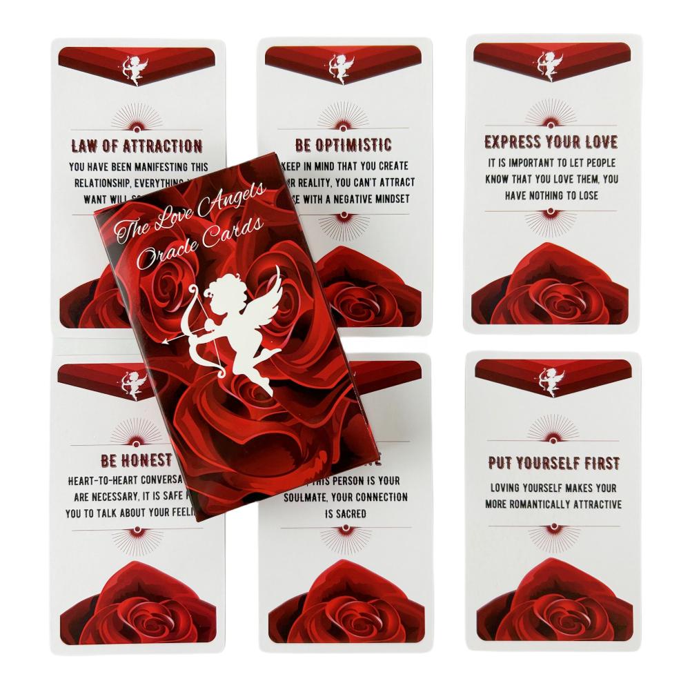 The Love Angels Oracle Cards Stone Divination Deck English Vision Edition Tarot Board Playing Game For Party