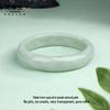 Natural Jadeite Floating Flower Jade Bangle from Guizhou