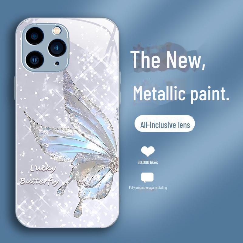 Crystal Butterfly Gradient Anti-Fall Case for Apple 7/8 Plus