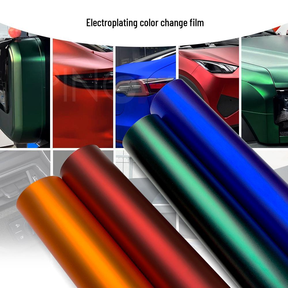 Ultra Matte PET Romanée Red & Venom Green Car Wrap for Mirrors, Spoilers, & Motorcycles