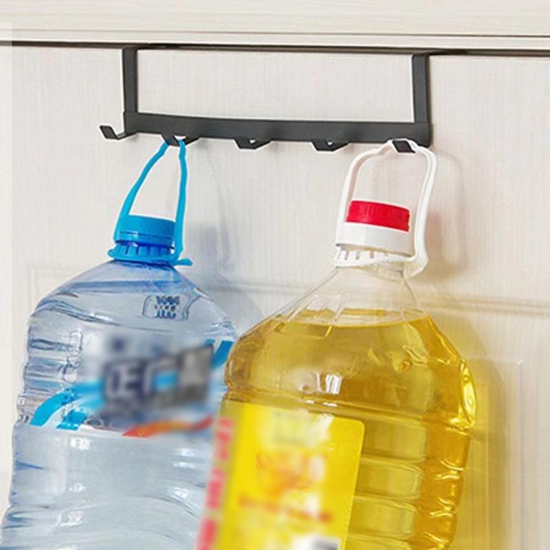 Home Iron Door Behind 5 Hook, Metal Clothing And Hat Organizer Rack, Suitable For Bathroom, Bedroom, Hanging Clothes, Hats, Coat