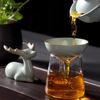 Creative Solid Color Cow Tea Pet Ru Kiln Open Piece of Ceramic Zen Tea Ceremony Accessories Used To Place The Tea Filter Tool