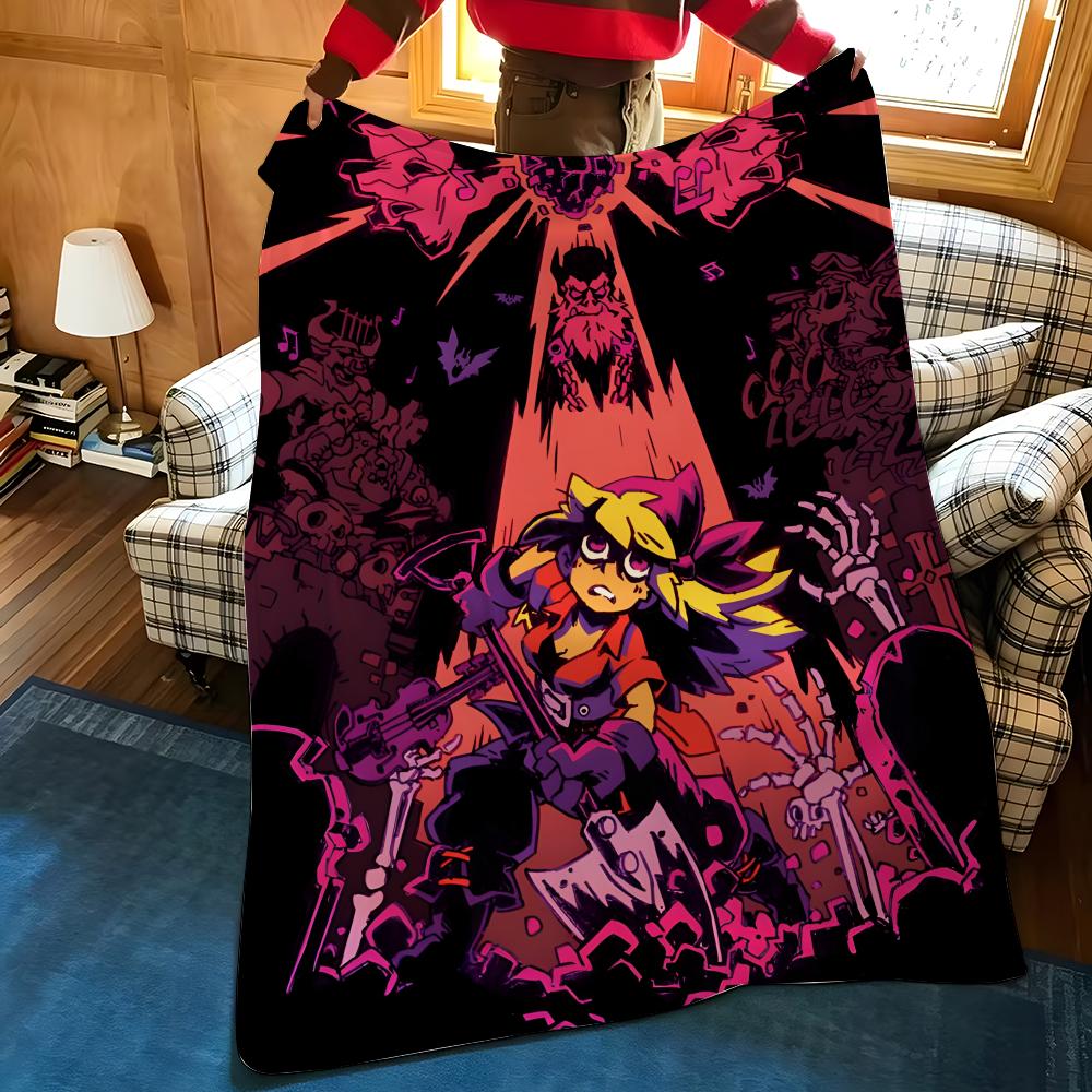 Game C-Crypt O-of T-the N-NecroDancer Throw Flannel Cozy Print Blanket, Portable, Durable Machine Washable Cute Cool