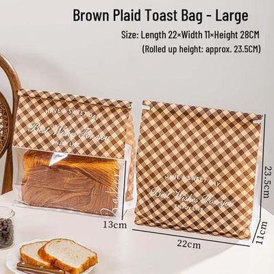 Kraft Paper Self-Sealing Toast Bread Bags