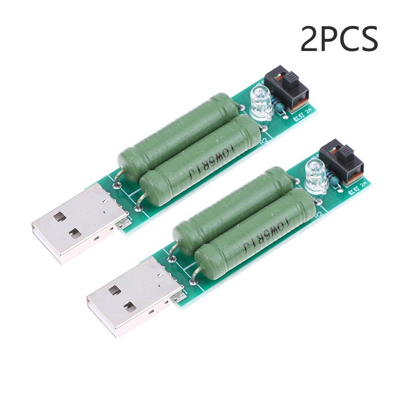 Digital Current Voltage Meter with Mini USB Load Tester; Resistance Test Module, Power Bank Discharge Resistor 2A/1A w/ Switch