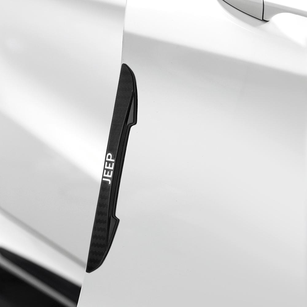 Für Jeep 4 Stück Auto Anti-Kollisions-Stoßstangenleisten Türseitenkanten-Schutzaufkleber Für Jeep Renegade Compass Wrangler jk Chero