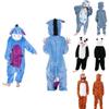 Entzückender Tier-Flanellpyjama für Kinder mit gemütlichem Onesie-Schlafanzug mit Taschen