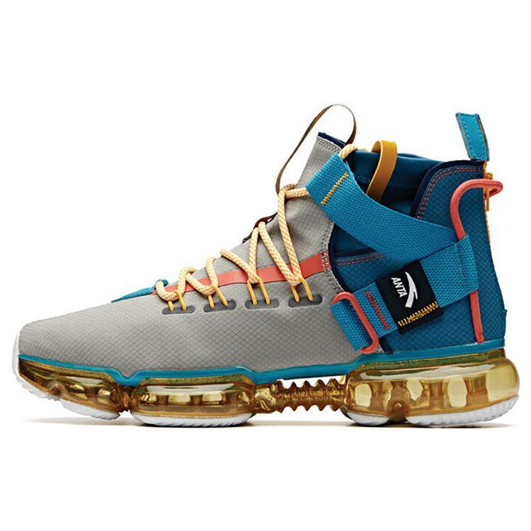 

Anta Functional Mesh Non-Slip Wear-Resistant High-Top Sports Casual Shoes Men Sneakers Gray Orange Blue 91941120-3 43