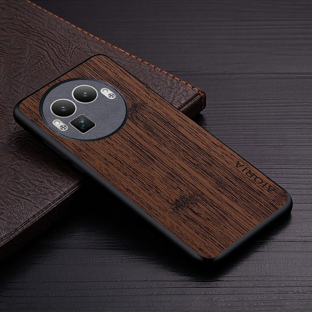 Case for Realme GT 8 Pro GT 3 Funda Bamboo Wood Pattern Leather Phone Cover Luxury Coque for Oppo Realme GT 8 Pro Case Capa